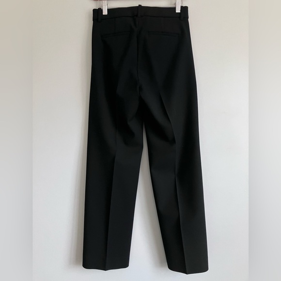 J CREW Black Straight Leg Flat Front High Rise Trouser Size 2 - Picture 5 of 11